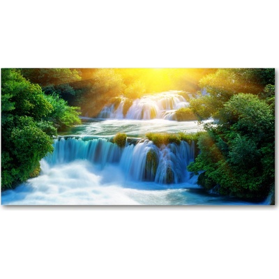 Fotoobraz na skle vodopád Krka 100x50 cm