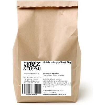 Život bez lepku Hrách zelený půlený 2 kg