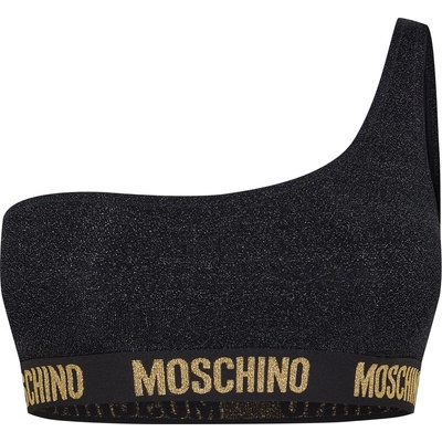 Moschino Горнище MOSCHINO One Shoulder Bikini Top - Black 0555