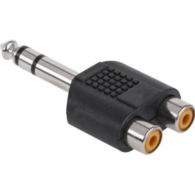 Redukcia Jack 6.3mm konektor / 2xCinch zdierka