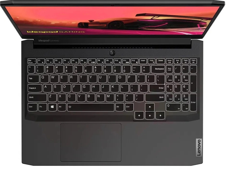 Lenovo IdeaPad Gaming 3 - pohľad na klávesnicu