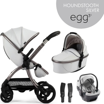 BabyStyle kombinovaný Egg3 set 4 v 1 Houndstooth Silver 2025
