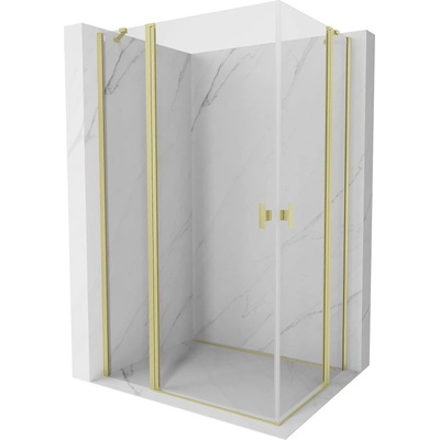 Mexen Mist Duo душ кабина на панти 105 x 75 см, прозрачна, четкано злато - 8A4-105-075-55-00 (8A4-105-075-55-00)