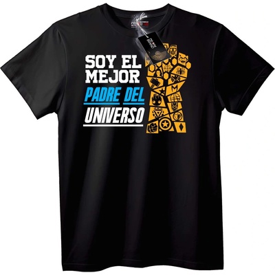 NOONEBRAND Тениска Най-Добрият Татко в Universe - 4XL, White
