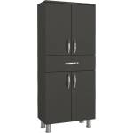 TopMebel Многофункционален шкаф Montana TopMebel от меламин в антрацит цвят 59, 4x31, 5x140см