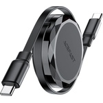 ACEFAST Кабел за данни C13-03 - Acefast, Type-C към Type-C, 60 W, кабел за данни за зареждане с двойно прибиране, бързо зареждане, 0, 8 м - черен