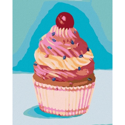 Zuty Malování podle čísel CUPCAKE S RŮŽOVÝM KRÉMEM MYROSLAVA VOLOSCHUK