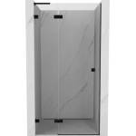 Mexen Lunar L лява отваряема врата за душ 85 cm, прозрачна, черна - 834L-085-000-70-00-L (834L-085-000-70-00-L)