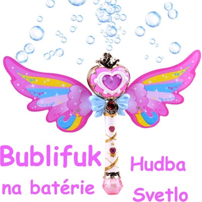 JOKO Bublifuk Čarovná palička pre vílu na batérie so svetlom a zvukom krídla