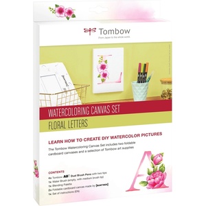Tombow Комплект за акварел върху платно Tombow Floral Letters (CANVAS-SET2)