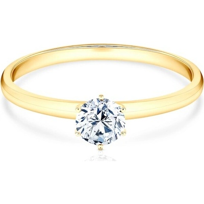 Savicki Zásnubný prsteň žlté zlato laboratórny diamant SV R5 LAB Z