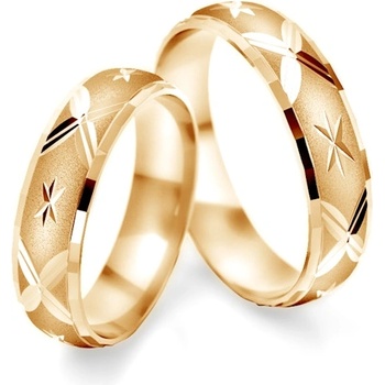 SAVICKI Сватбени халки: злато, полукръгъл профил. 5 мм