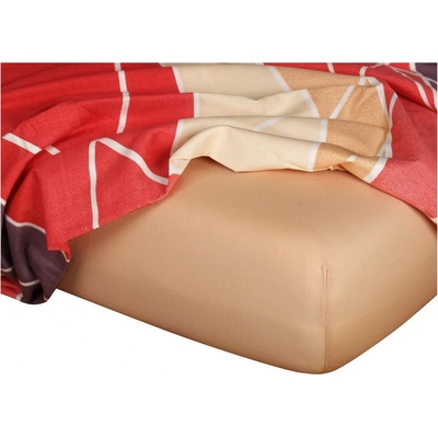 Dadka Jersey prostěradlo světle hnědé 90x200x20