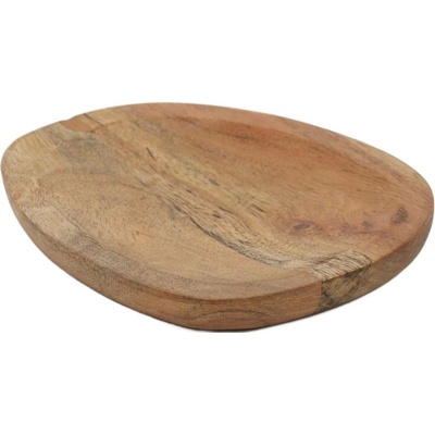 Home Styling Collection Dřevěný talíř 16x13x1,5 cm hnědá