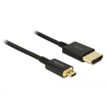 Delock 84785 High Speed HDMI with Ethernet - HDMI-A male > HDMI Micro-D male kábel, 3D 4K 4, 5m Slim Premium (84785) (84785)