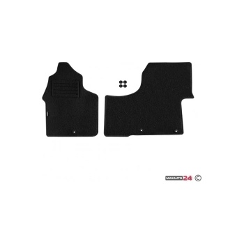 Petex Мокетени стелки Petex съвместими с VW Crafter 2006-2017, 2-3 места, 2 части, черни