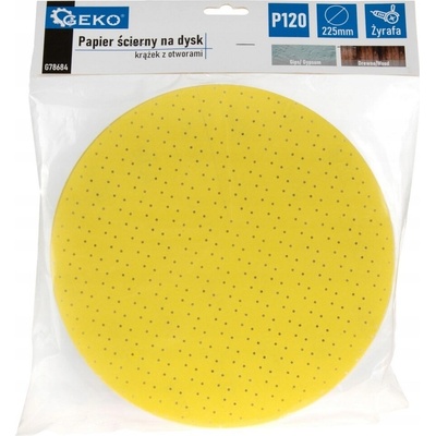 10 KUSOV BRÚSNY KOTÚČ 225MM BRÚSNY PAPIER S OTVORMI P120 PRE BRÚSKU NA SADROKARTÓN