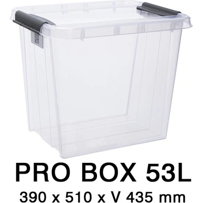 PEKDA Box úložný priehľadný 53l Pro Box 69284
