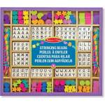 Melissa & Doug - Комплект за нанизване с дървени мъниста и буквички - toytown