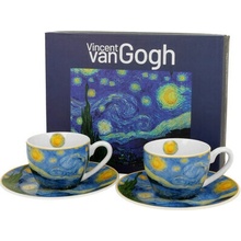Duo Porcelánová šálka s podšálkou Van Gogh Starry Night 2 x 90 ml