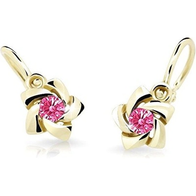 Cutie Jewellery zlaté detské náušnice C2201-10-X-1 fuchsiová