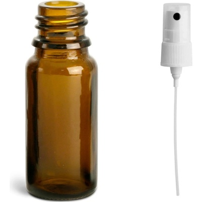 Luna Skleněná lékovka s bílým kosmetickým rozprašovačem 20 ml