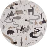 Ayyildiz Кремав детски килим подходящ за пране ø120 cm Coco 1135 - Ayyildiz Carpets (COCO1201201135CREAM)
