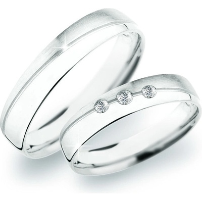 SP-283 Snubní prsteny z bílého zlata SP-283B