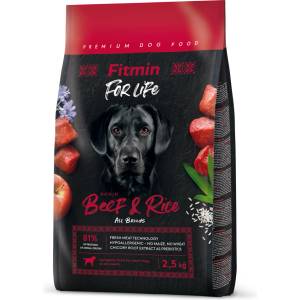 Dibaq Fitmin For Life Храна за кучета с говеждо и ориз 2, 5 kg