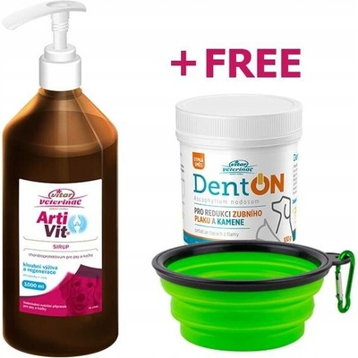 Vitar Veterinae ArtiVit Sirup 1000 ml DentON 100 g batůže