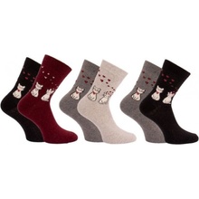 Trendy Socks LOVE CATS hřejivé veselé ponožky Náhodný mix 2 páry