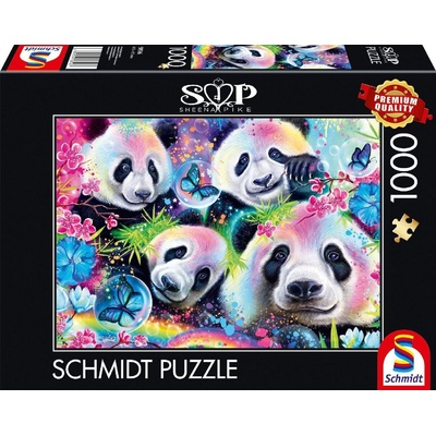 Schmidt Spiele Пъзел Schmidt от 1000 части - Панди и дъга (58516)