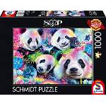 Schmidt Spiele Пъзел Schmidt от 1000 части - Панди и дъга (58516)