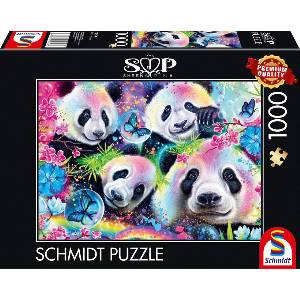 Schmidt Spiele Пъзел Schmidt от 1000 части - Панди и дъга (58516)
