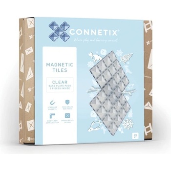 Connetix Clear Base Plate Pack 2 ks - základní deska