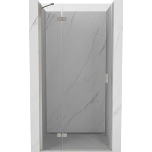 Mexen Mist-H лява люлееща се душ кабина 80 см, прозрачно, матиран никел (8A5-080-000-97-00-L)