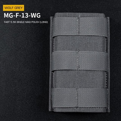 Wosport Fast type Single molle na 5.56 zásobníky M4/M16, dlouhá šedá
