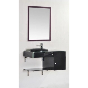 Inter Ceramic Мебели за баня стъкло icg 658 (658 ЧЕРНО И БЯЛО)