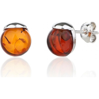 Jan Kos jewellery Stříbrné náušnice s jantarem MHT-5804/SA00