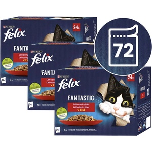 FELIX Капсули FELIX Fantastic вкусен избор в желе - мулти опаковка 72 x 85 г