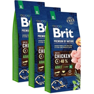 Brit Premium by Nature Adult XL 3 x 15 kg