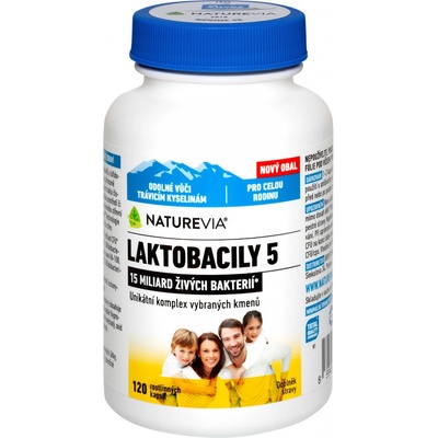 Swiss NatureVia Laktobacily 5 120 kapslí