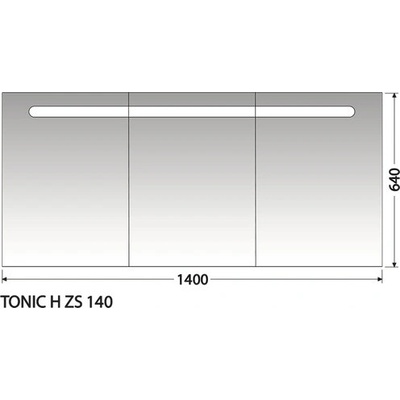 Intedoor Zrcadlová skříňka TONIC H ZS 140