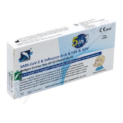 DeepBlue 5v1 respirační multitest (Adenovirus/RSV/Chřipka A+B/Covid) 1 ks – Hledejceny.cz