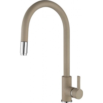 Inter Ceramic Смесител за кухня ICF 263006 SAND, Inter Ceramic, неръждаема стомана, пясъчен, с изтеглящ се душ (263006 SAND)