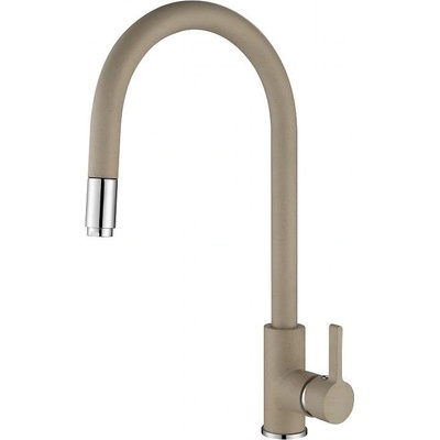 Inter Ceramic Стоящ смесител за кухня, Inter Ceramic, ICF 263006 SAND, с изтеглящ се душ (263006 SAND)