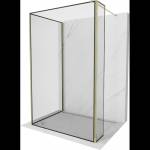Mexen Kioto стена на душ кабина Walk-in 140 x 80 x 30 см, черна рамка, златна - 800-140-080-221-50-70-030 (800-140-080-221-50-70-030)
