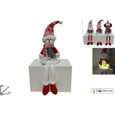 MAKRO Sediaca vianočná postavička 60 cm LED 3 druhy