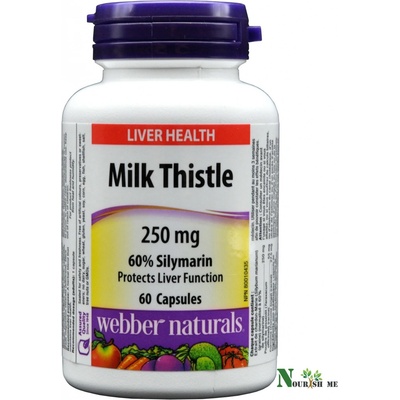 Webber Naturals Milk Thistle Ostropestrec mariánsky 250 mg 60 kapsúl