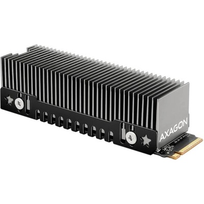 AXAGON Охладител clr-m2xt - пасивен, за m. 2 ssd 80 мм, алуминиев корпус със силиконови термопадове (clr-m2xt)